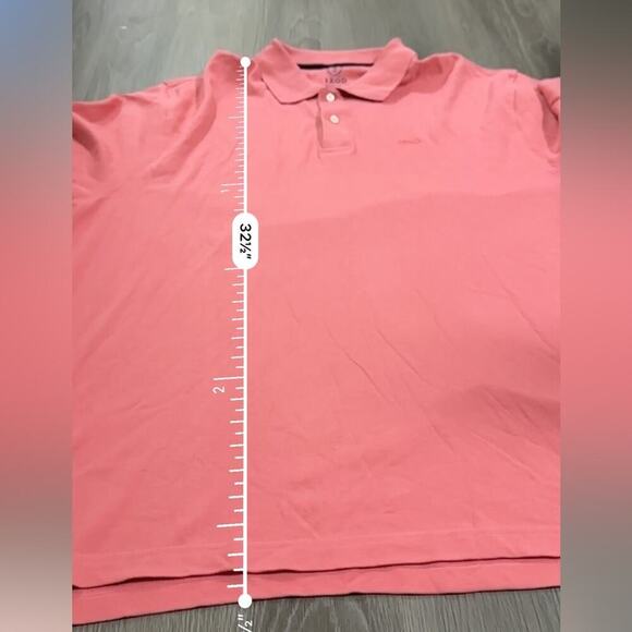 Izod Solid Pink Short Sleeve Two Button Polo Shirt Size XXL - Picture 7 of 7